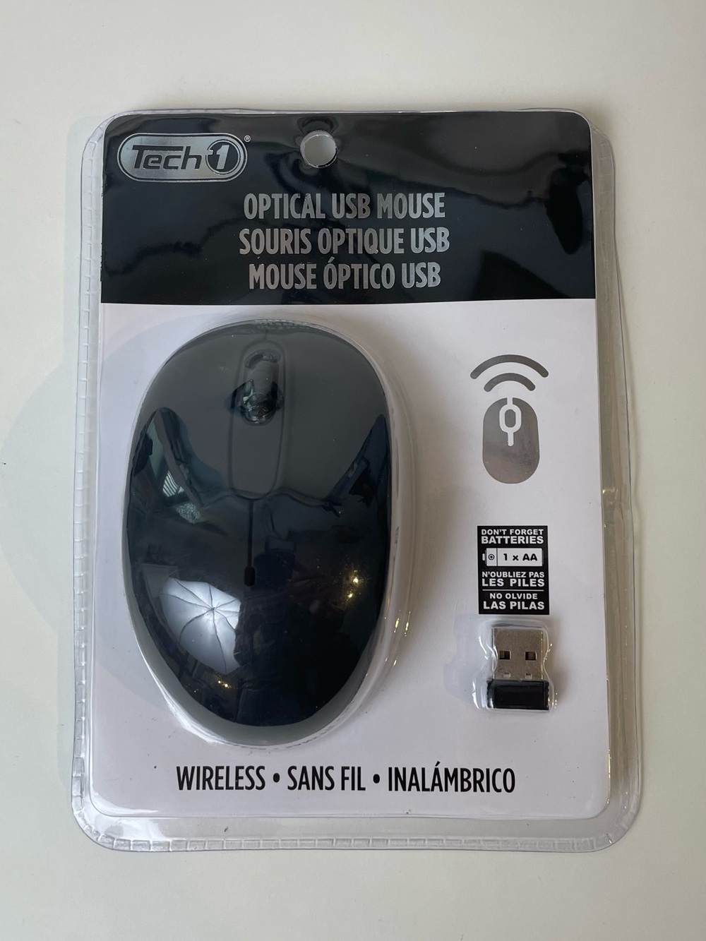 tech21 Wireless Optical USB Mouse - Black